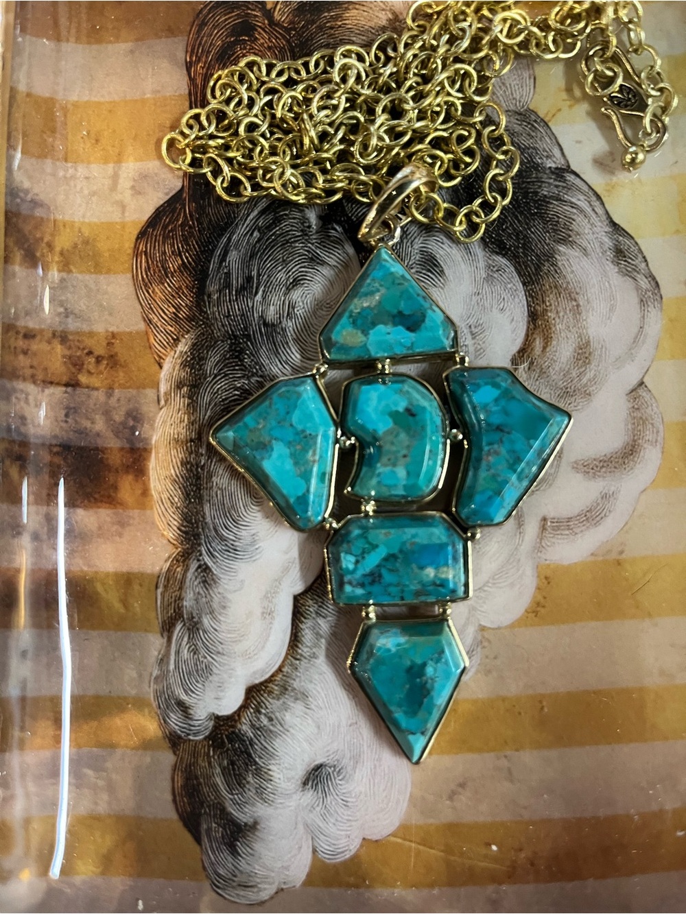Barse Cressida Turquoise Cross